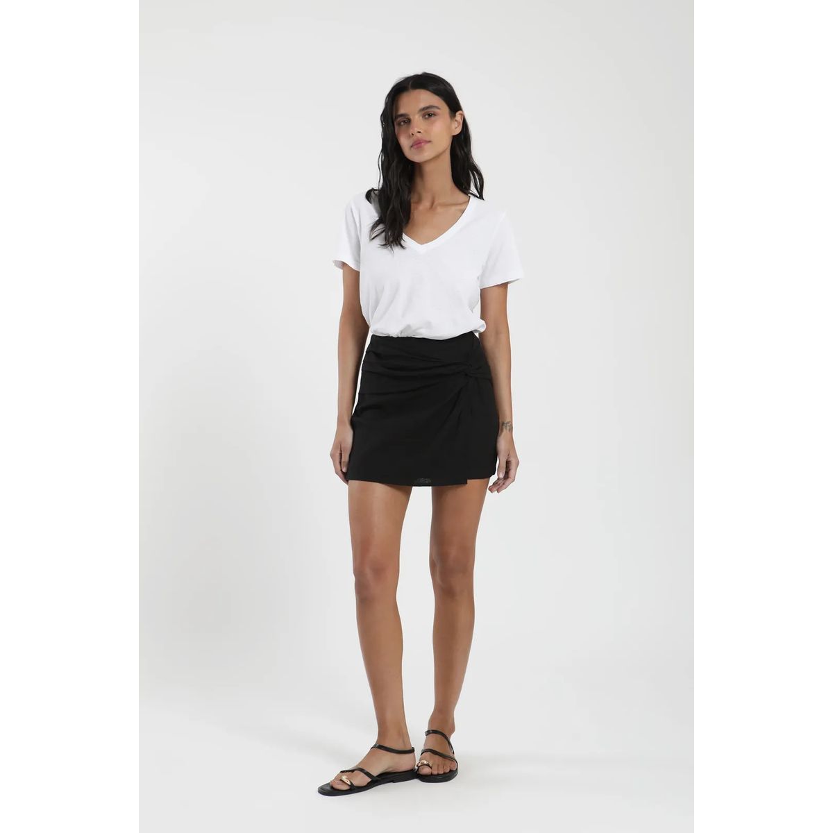 FROENS - Falda Corta Nudo Mujer Froens - Lino