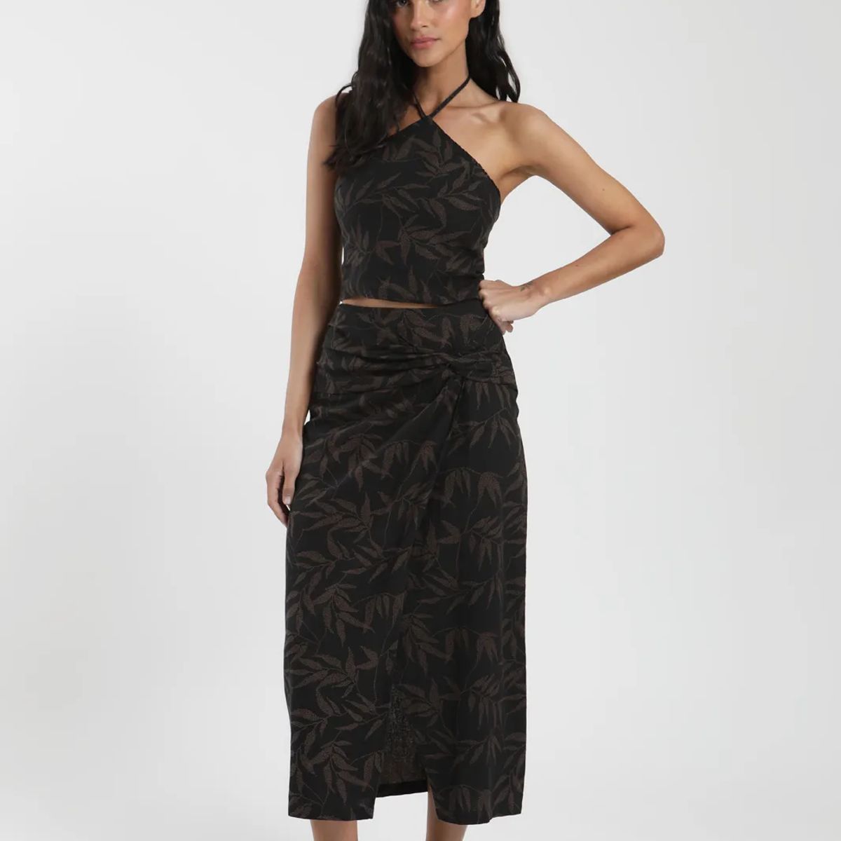 FROENS - Falda Larga Amber Mujer -Lino