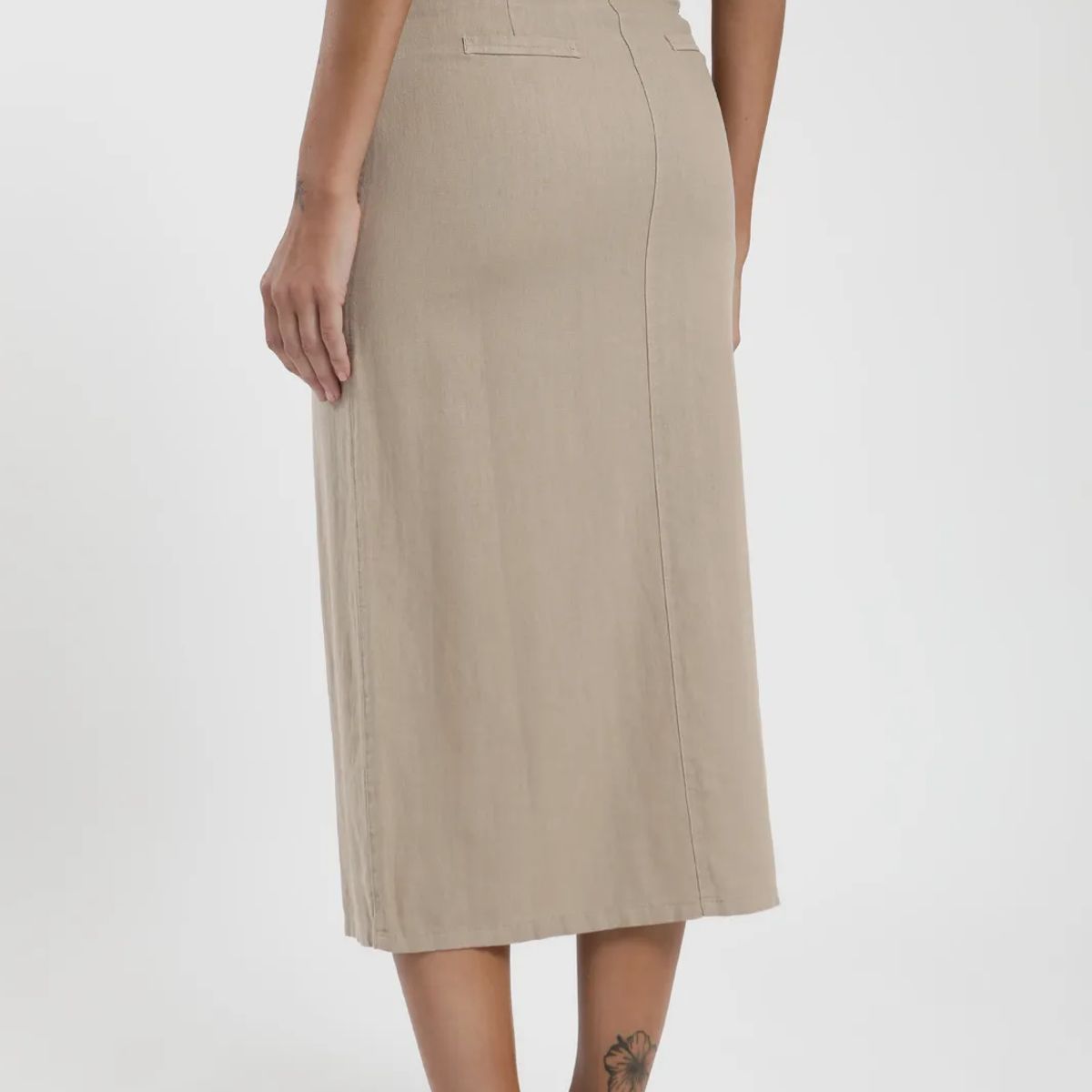 FROENS - Falda Larga Lisa Mujer Froens - Lino