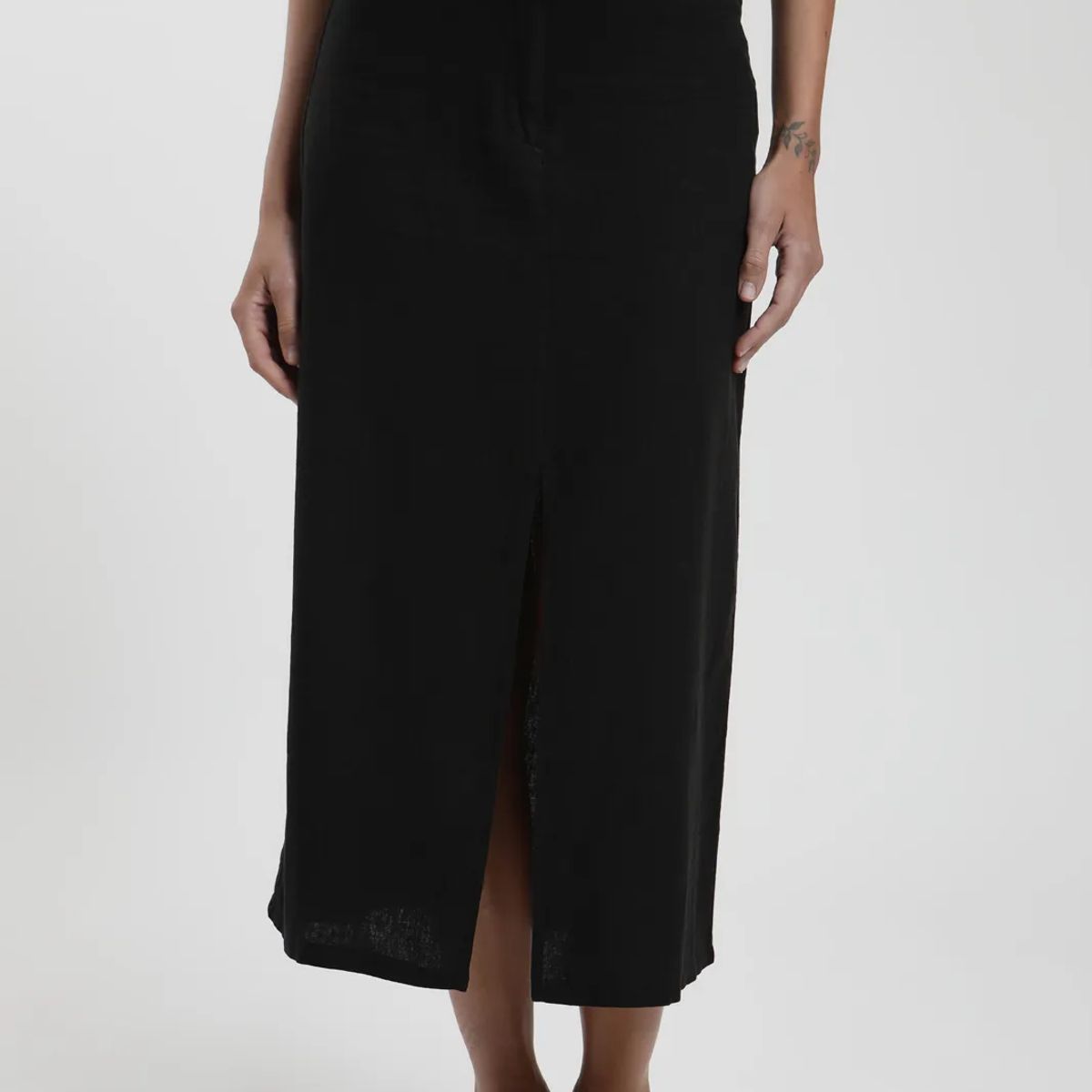 FROENS - Falda Larga Lisa Mujer Froens - Lino