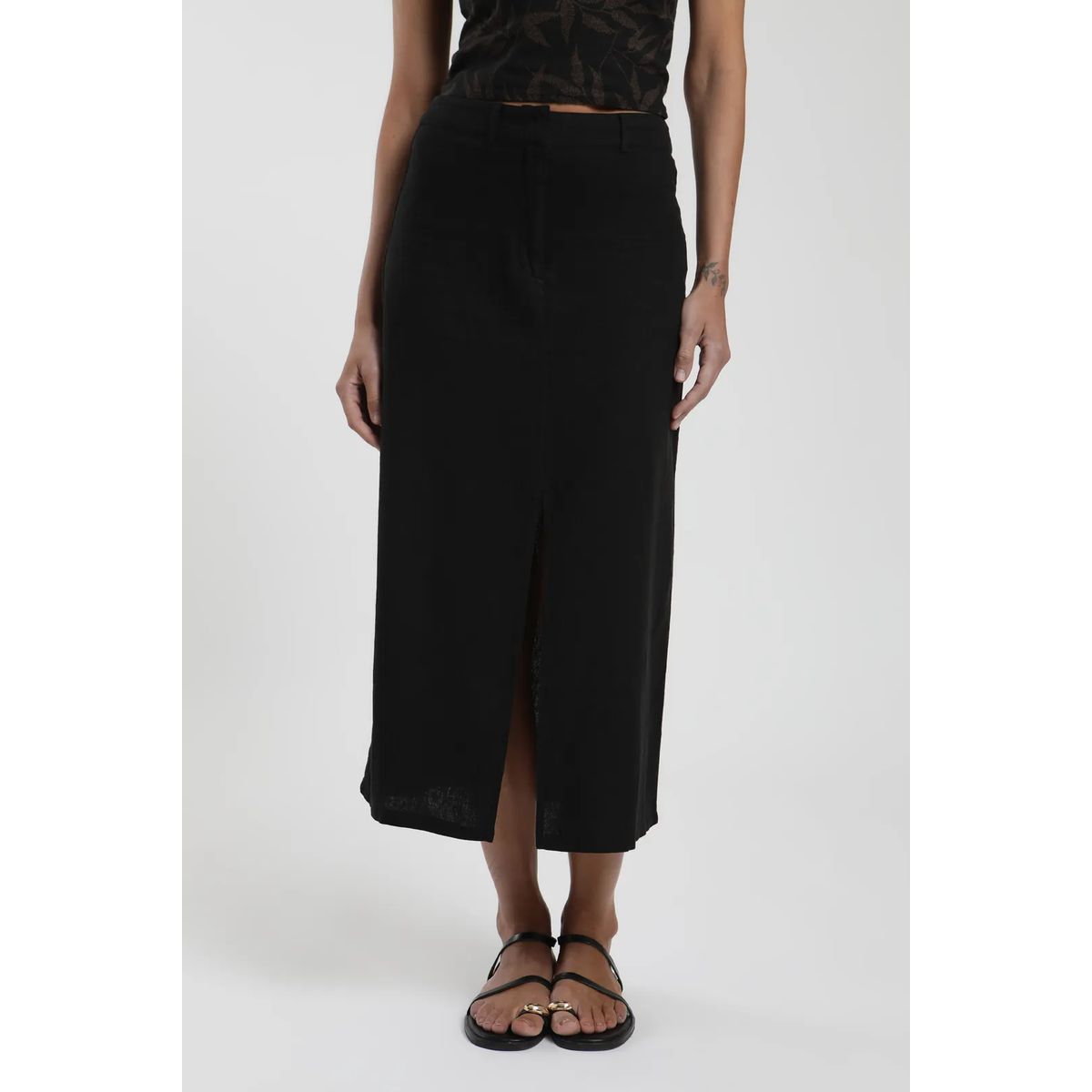 FROENS - Falda Larga Lisa Mujer Froens - Lino