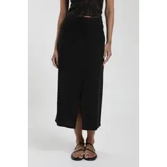 FROENS - Falda Larga Lisa Mujer - Lino