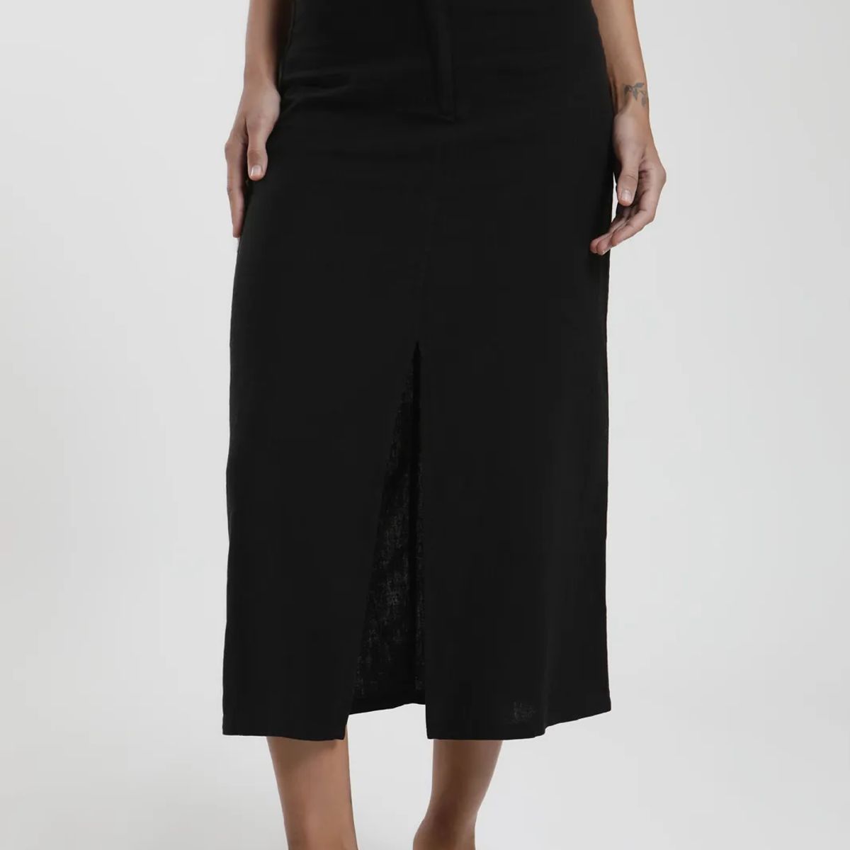 FROENS - Falda Larga Lisa Mujer Froens - Lino