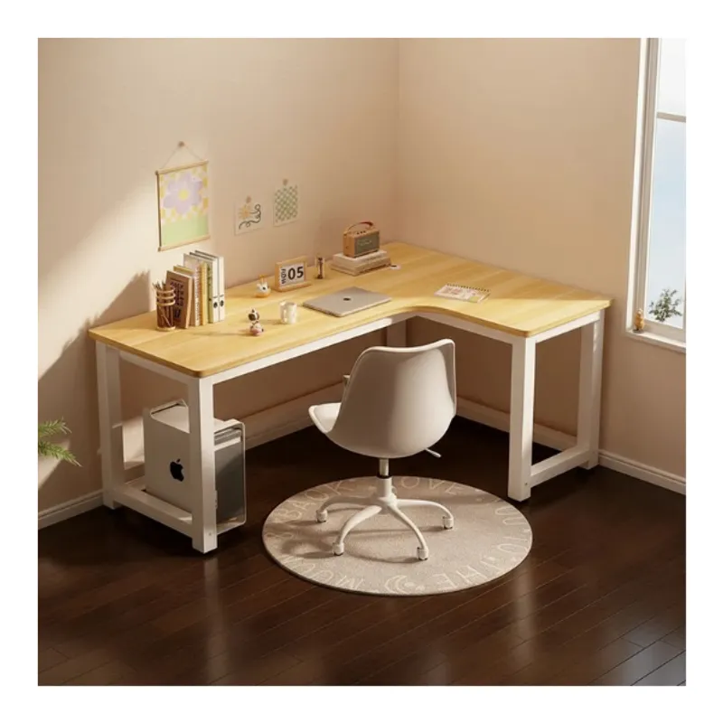 GENERICO - Escritorio En L Oficina Madera y Fierro Moderno 160x75x120cm