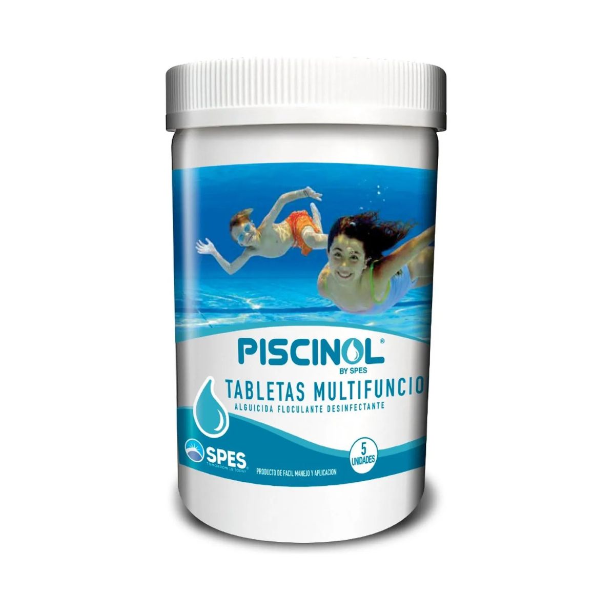 PISCINOL - Cloro en Tableta Multifuncion 5kg PISCINOL  Alguicida - Floculante - Desinfectante