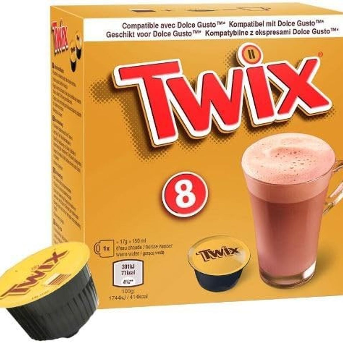 TWIX - Chocolate Caliente en Cápsulas Twix 8 un Kiosclub