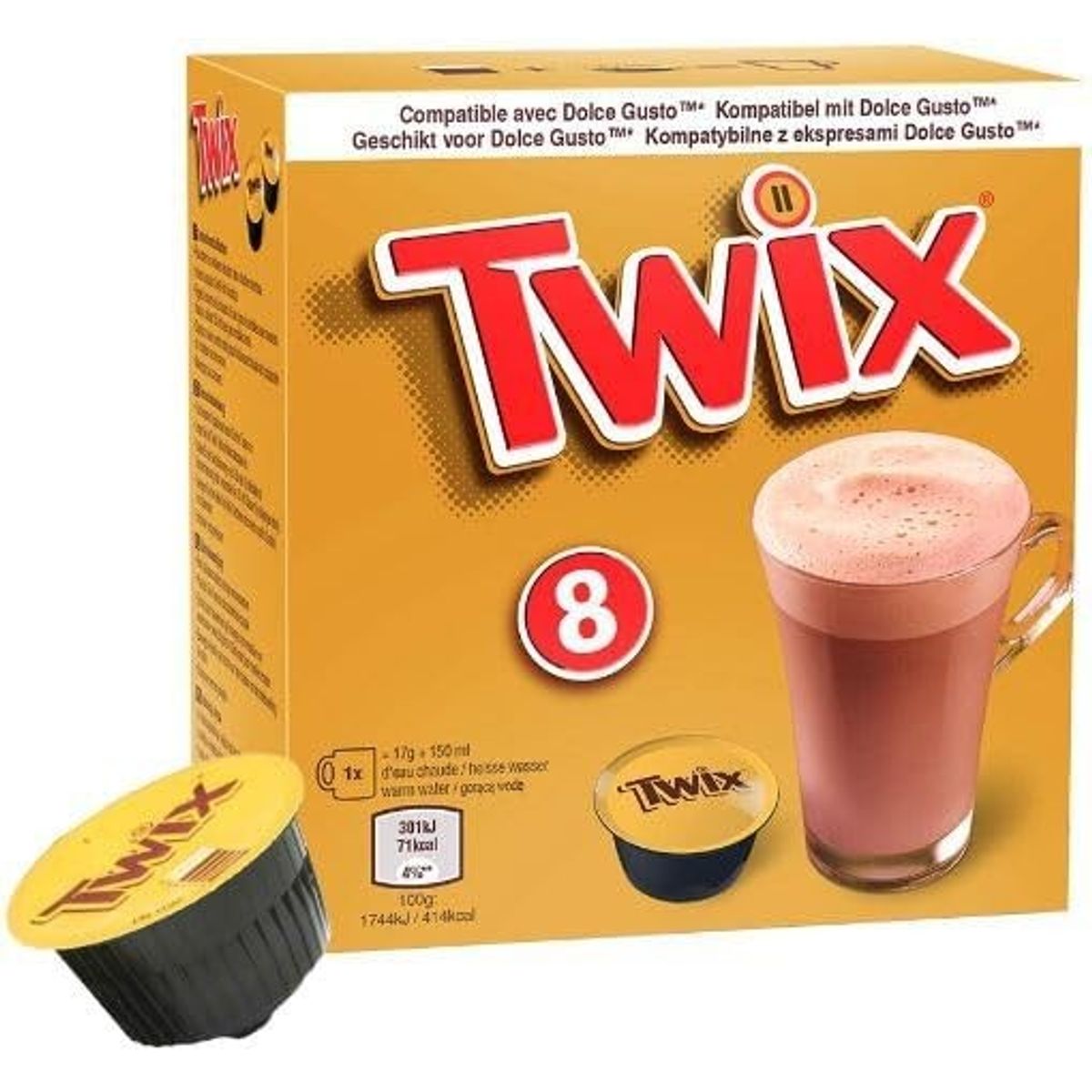 TWIX - Chocolate Caliente en Cápsulas Twix 8 un Kiosclub