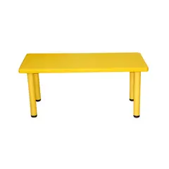GENERICO - Mesa Plastica Infantil Rectangular Mesas Niños 120x50cm Amarillo