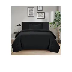 ILLUSIONS - Quilt Roma Single (apto 1 Pl Y 1.5 Pl) Negro