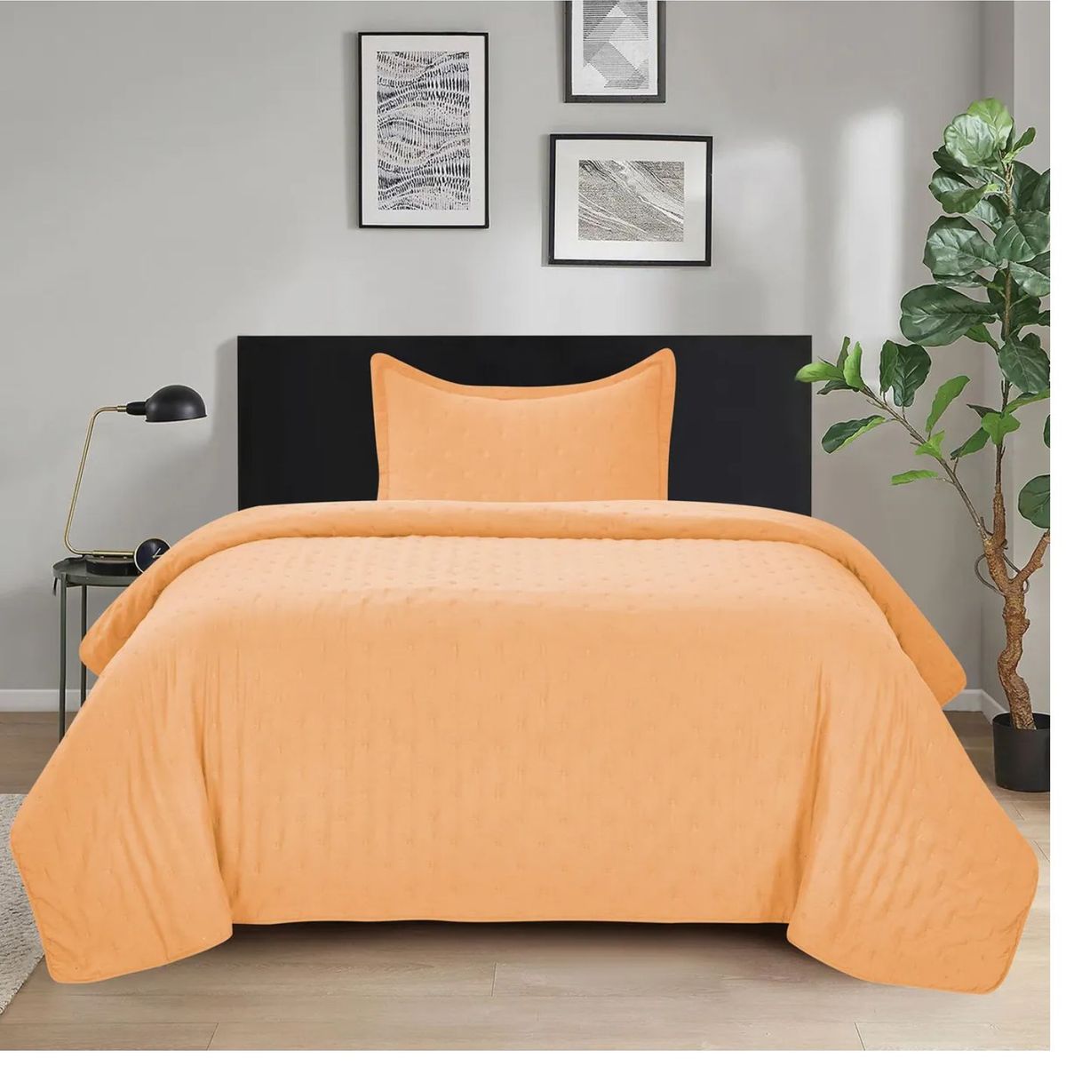 ILLUSIONS - Quilt Roma Illusions Single (apto 1 Pl Y 1.5 Pl) Mandarín