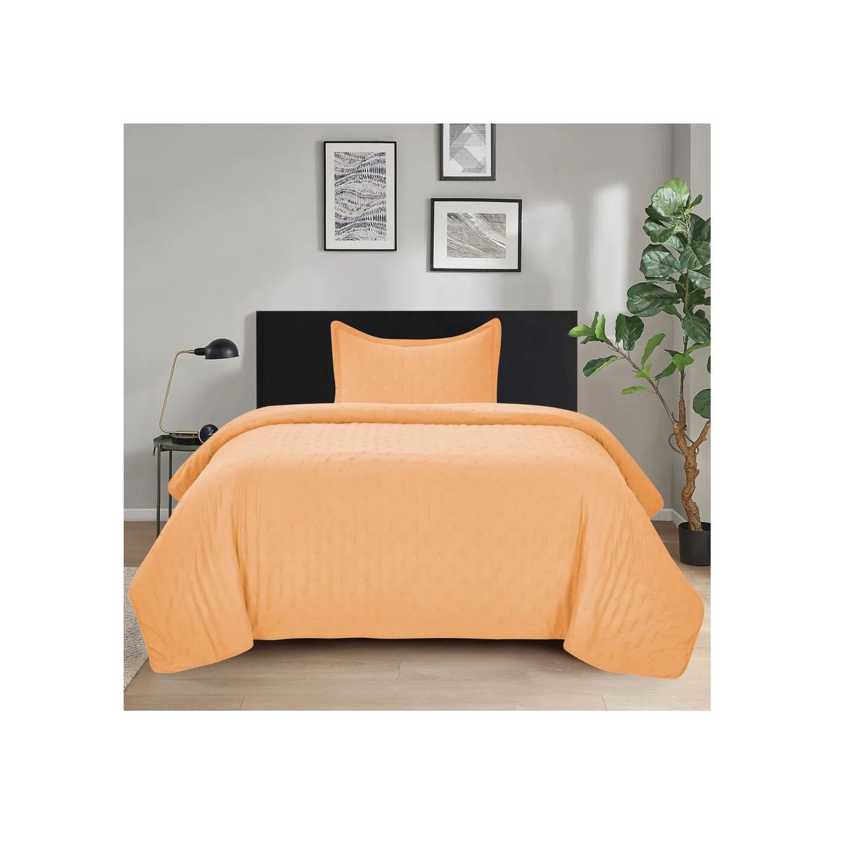 ILLUSIONS - Quilt Roma Illusions Single (apto 1 Pl Y 1.5 Pl) Mandarín