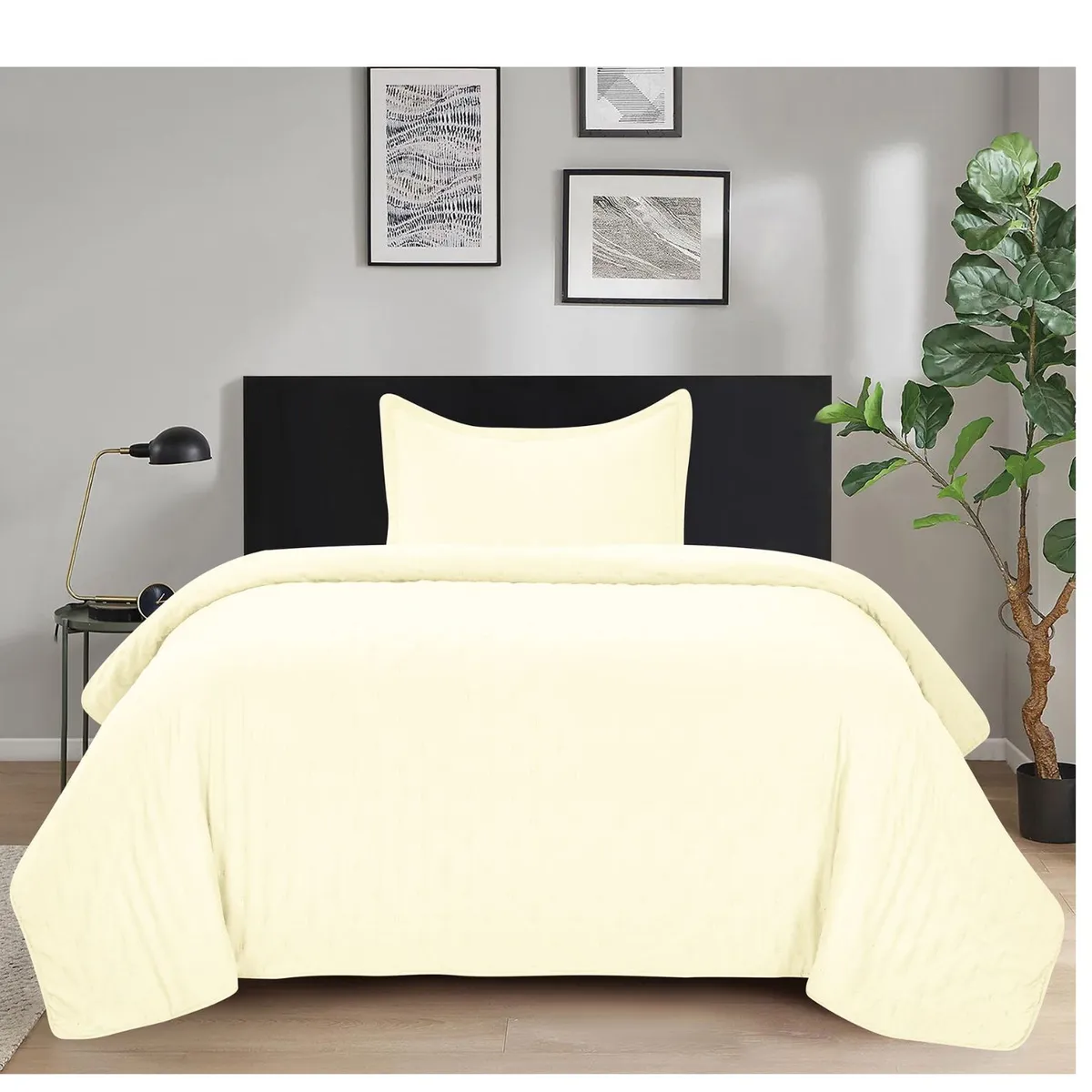 ILLUSIONS - Quilt Roma Illusions Single (apto 1 Pl Y 1.5 Pl) Butter