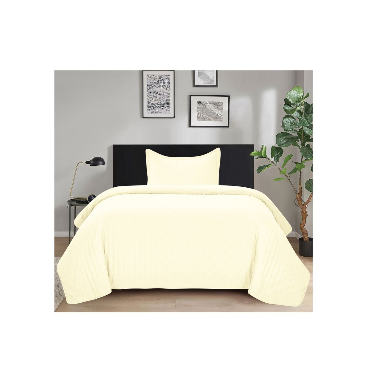 ILLUSIONS - Quilt Roma Illusions Single (apto 1 Pl Y 1.5 Pl) Butter