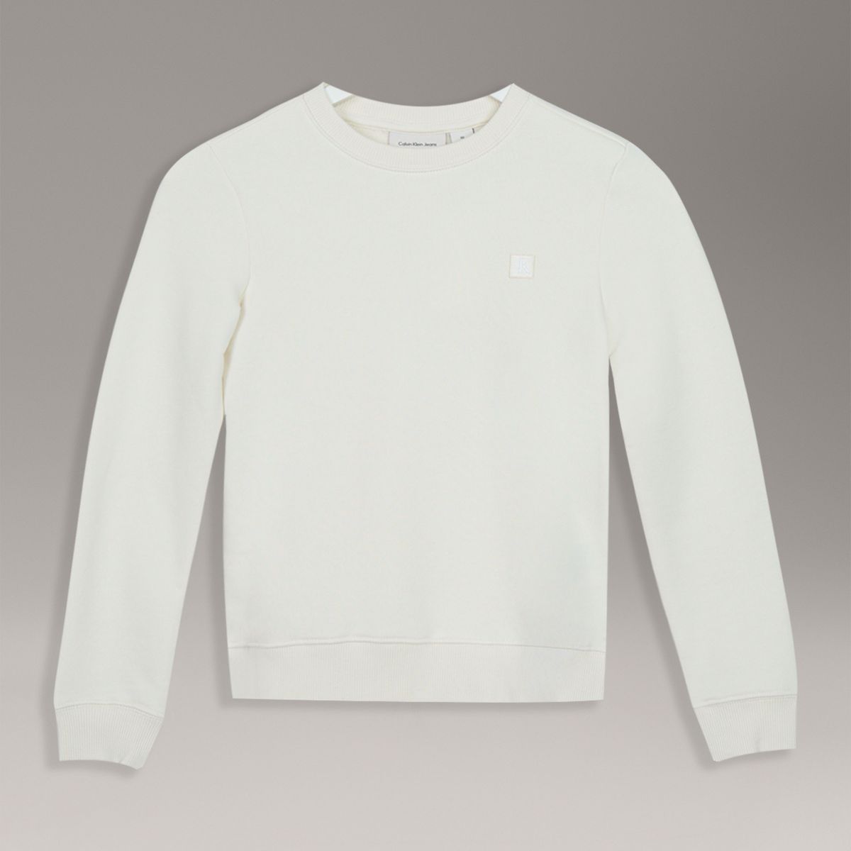 CALVIN KLEIN - Polerón Unisex Mono Mini Badge Beige Calvin Klein