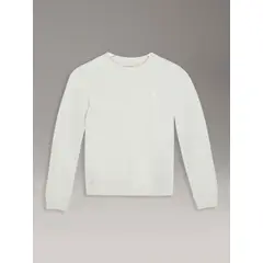 CALVIN KLEIN - Polerón Unisex Mono Mini Badge Beige