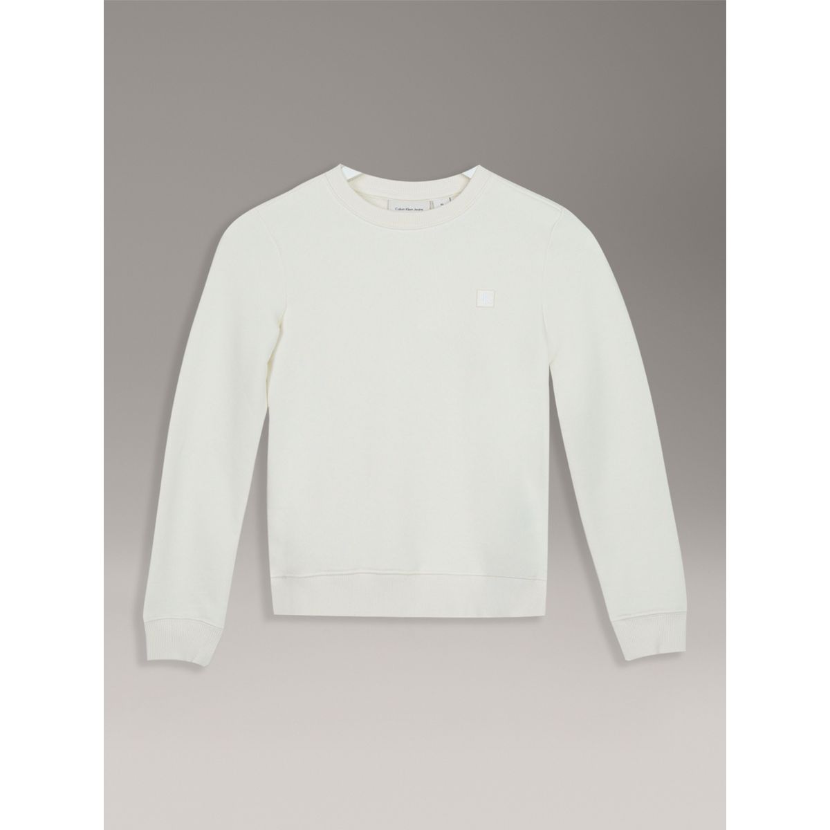 CALVIN KLEIN - Polerón Unisex Mono Mini Badge Beige Calvin Klein