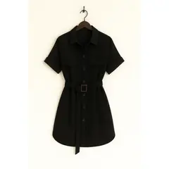 MARABU - Vestido Camisero Largo Mujer Casual