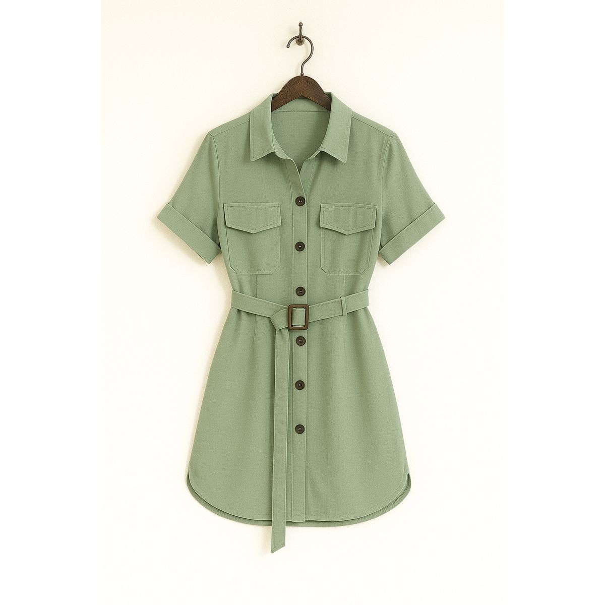 MARABU - Vestido Camisero Largo Mujer Casual