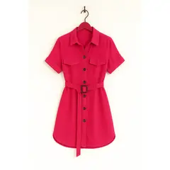 MARABU - Vestido Camisero Largo Mujer Casual