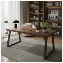 HOMER DESIGN - Escritorio Pata Metal Oficina 120x60x75cm Gruesa 30mm