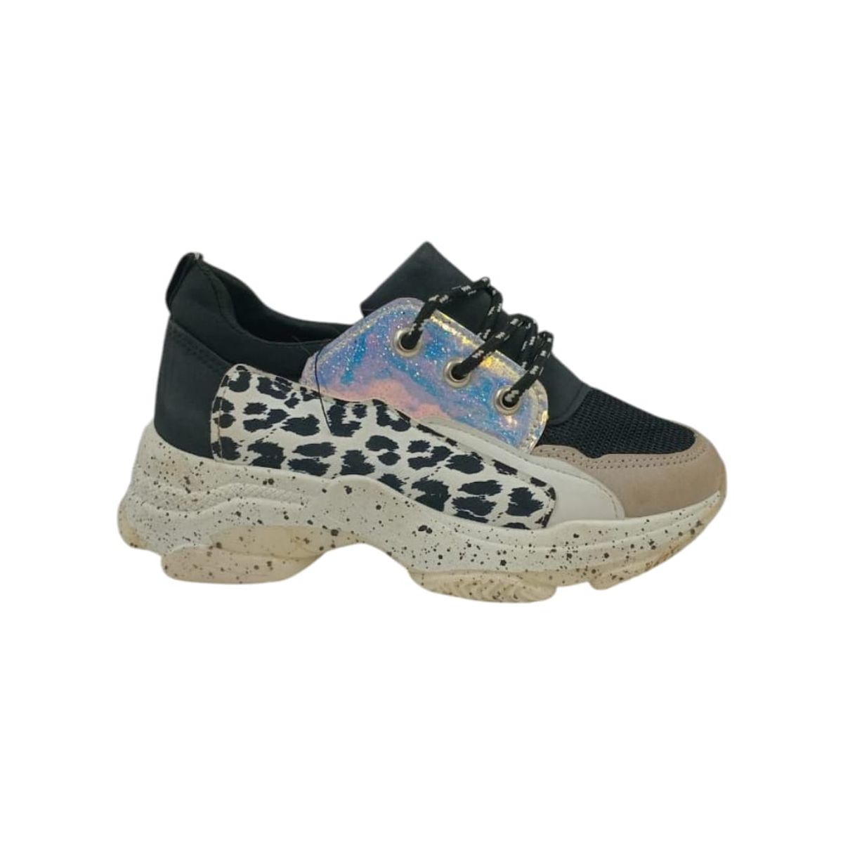 HERIEL - Zapatilla Negra Print Mujer