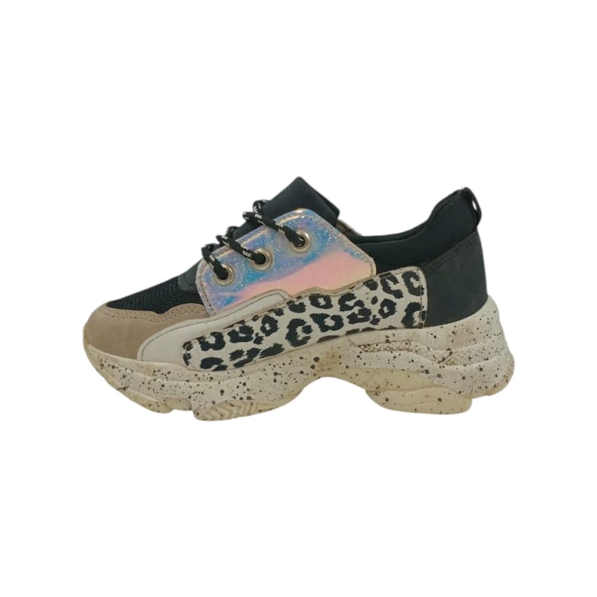 HERIEL - Zapatilla Negra Print Mujer