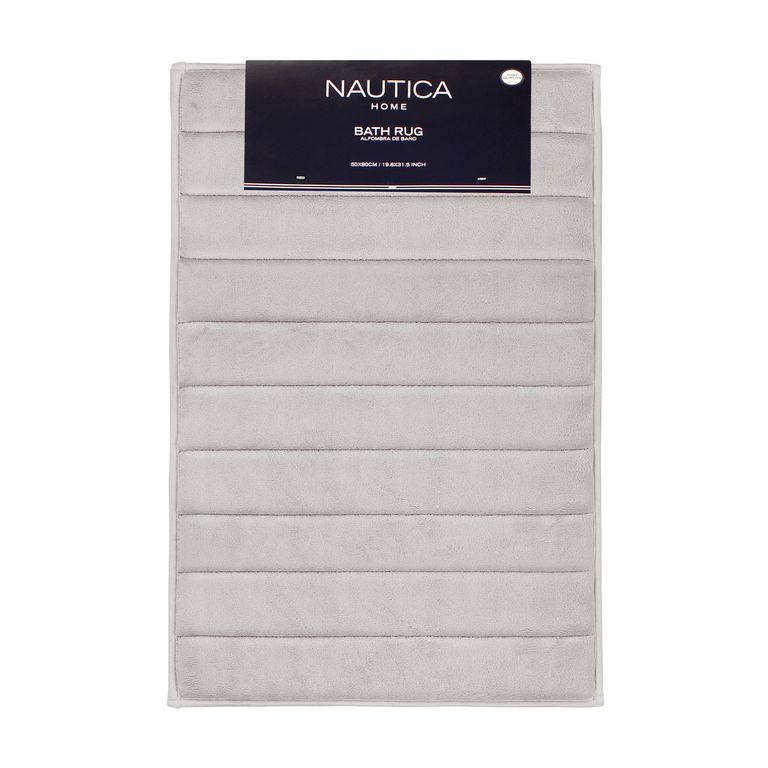 Alfombra de bano Home 50x80cm coralina ultra suave gris