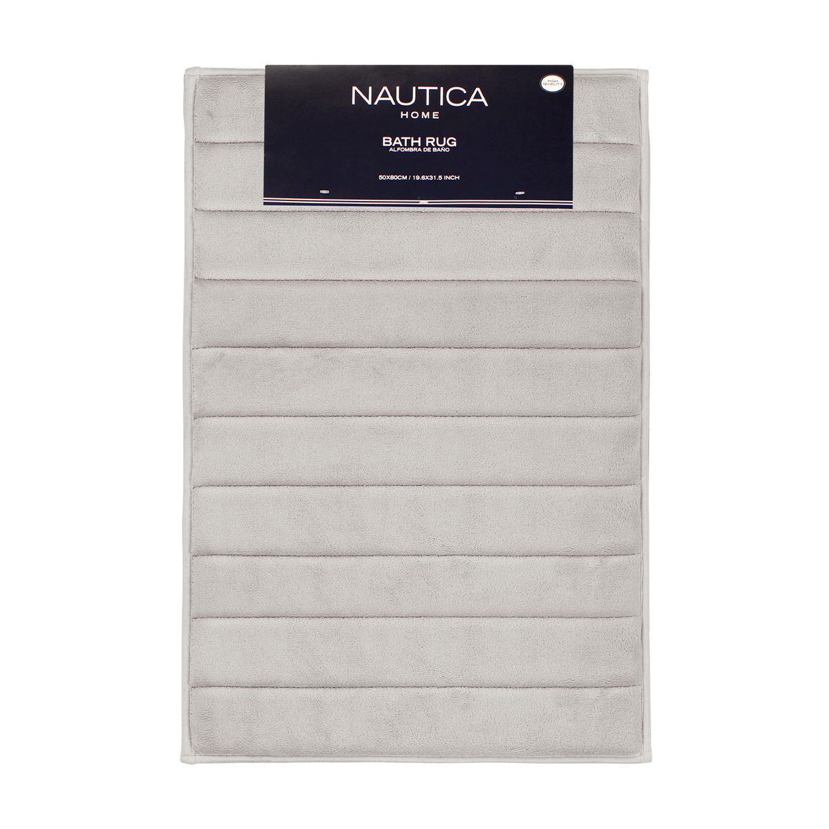 NAUTICA - Alfombra de baño Nautica Home 50x80cm coralina ultra suave gris