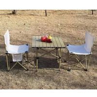 Set Comedor Camping incluye Mesa Más 2 Sillas Plegables Reforzadas