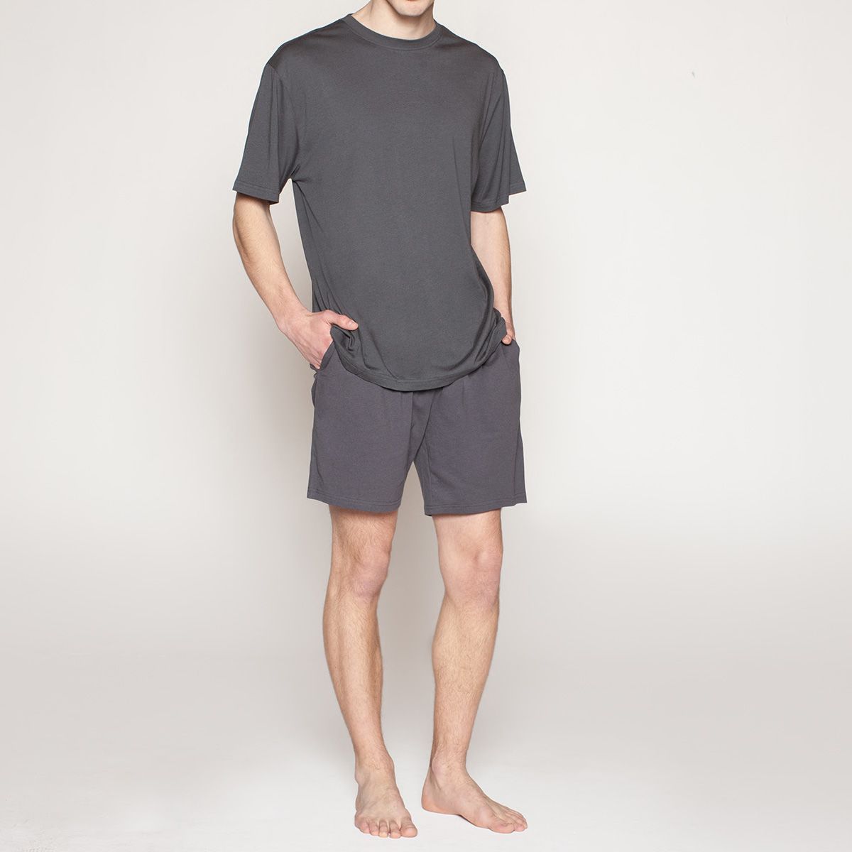 MONARCH - Pijama Hombre 2 Pzas Liso Cuello Redondo Monarch