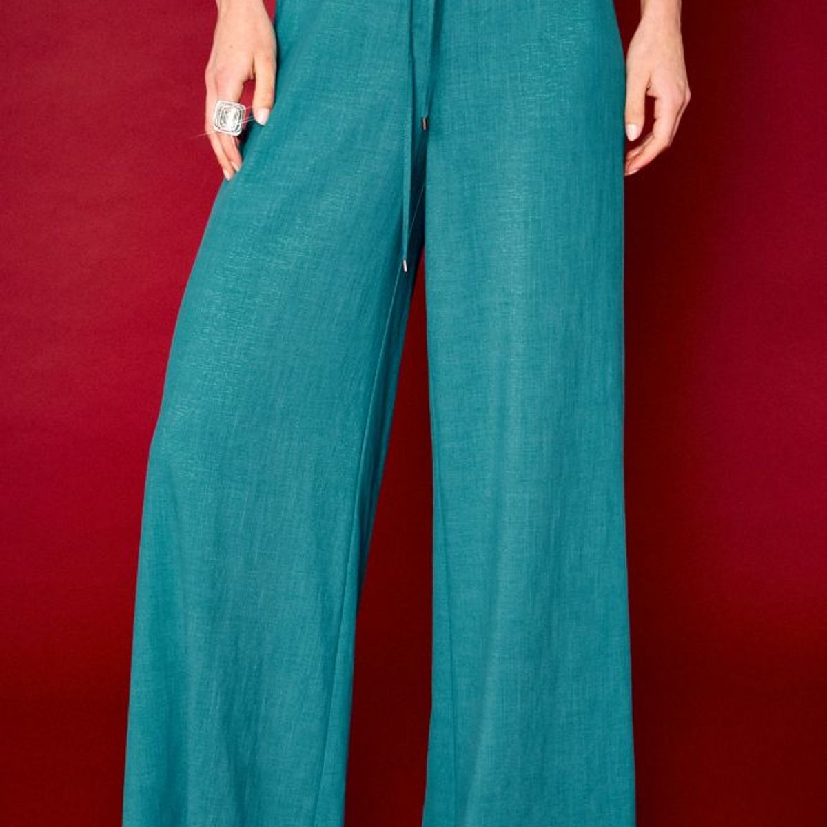IO - Pantalon Liso Mujer Verde Io