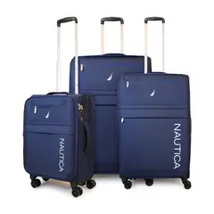 NAUTICA - Set de 3 maletas blanda de tela S+M+L Munich azul