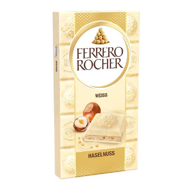 FERRERO ROCHER - Chocolate Blanco Avellana Ferrero Rocher 90 g