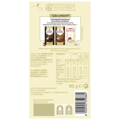 Imagen 2 del producto Chocolate Blanco Avellana 90 g