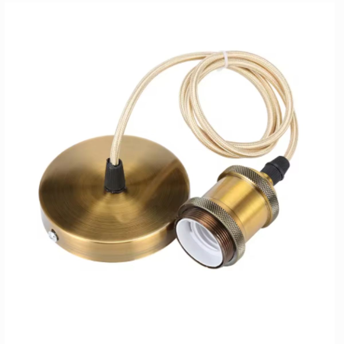WANT - Pack 3 Soquetes Colgantes Dorados Vintage E27 (Certificado)