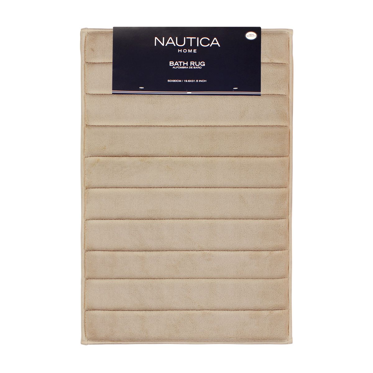 NAUTICA - Alfombra de baño Nautica Home 50x80cm coralina ultra suave beige
