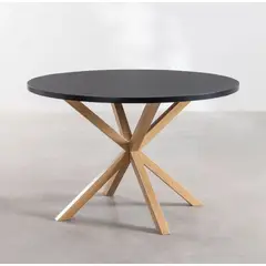 HABITA2 CHILE - Mesa de comedor en MDF redonda Nordic Blanco- 100 cm