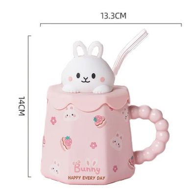 Imagen 2 del producto Taza Decorativa de Cerámica Conejo 400 ml