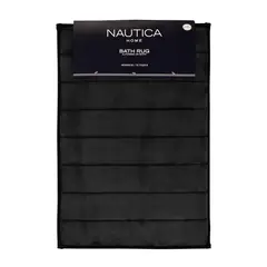 NAUTICA - Alfombra de baño 40x60cm coralina ultra suave negro
