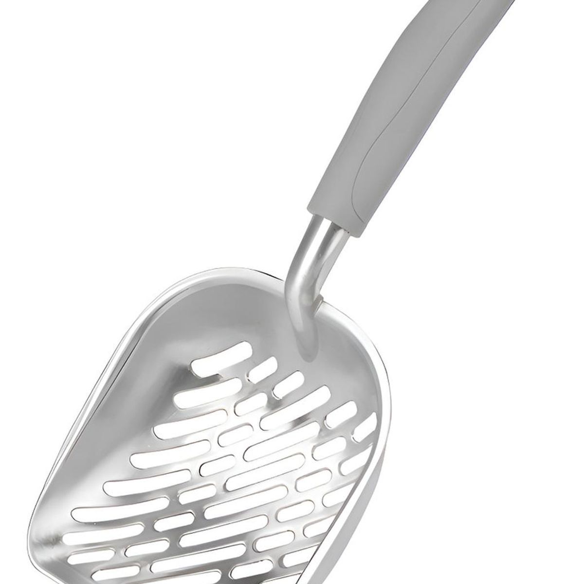 BROTHER - Pala De Metal Para Arena Sanitaria Mascotas Perros Y Gatos Mango Gris