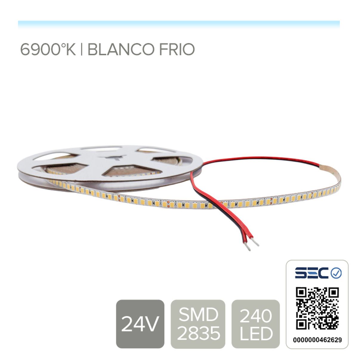 CINTA LED 7W 24V 240L BLANCO FRIO 6900K (Rollo 5 mts), marca STOREFIX - Foto Principal
