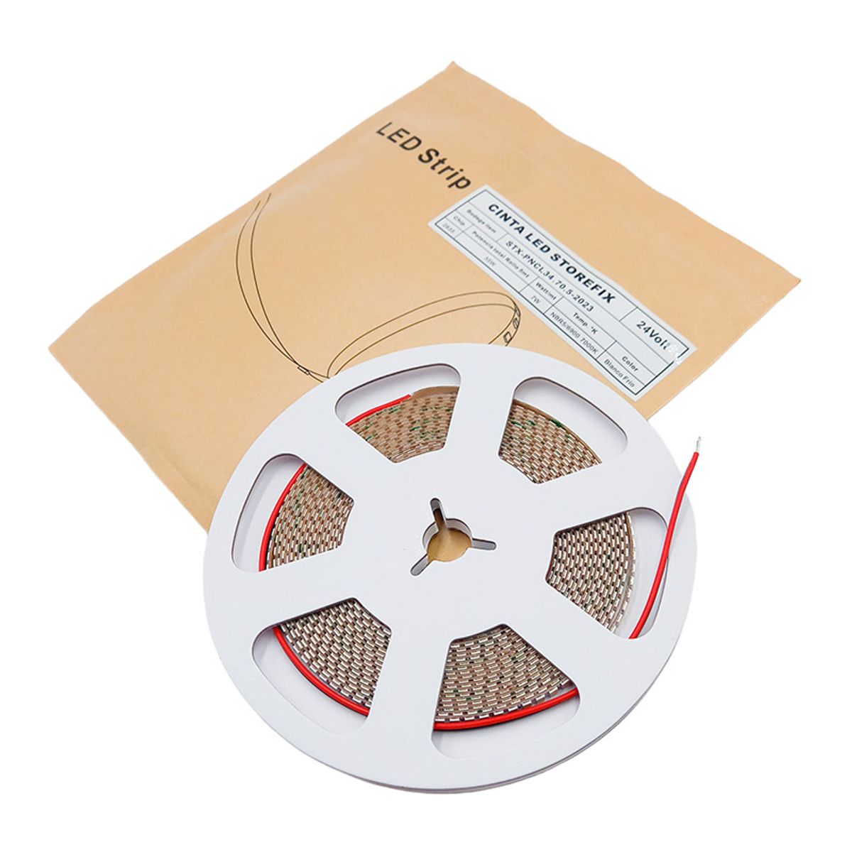 CINTA LED 7W 24V 240L BLANCO FRIO 6900K (Rollo 5 mts), marca STOREFIX - Foto 2