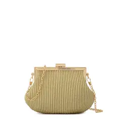 AMPHORA - Cartera fiesta doris pequeña dorado claro