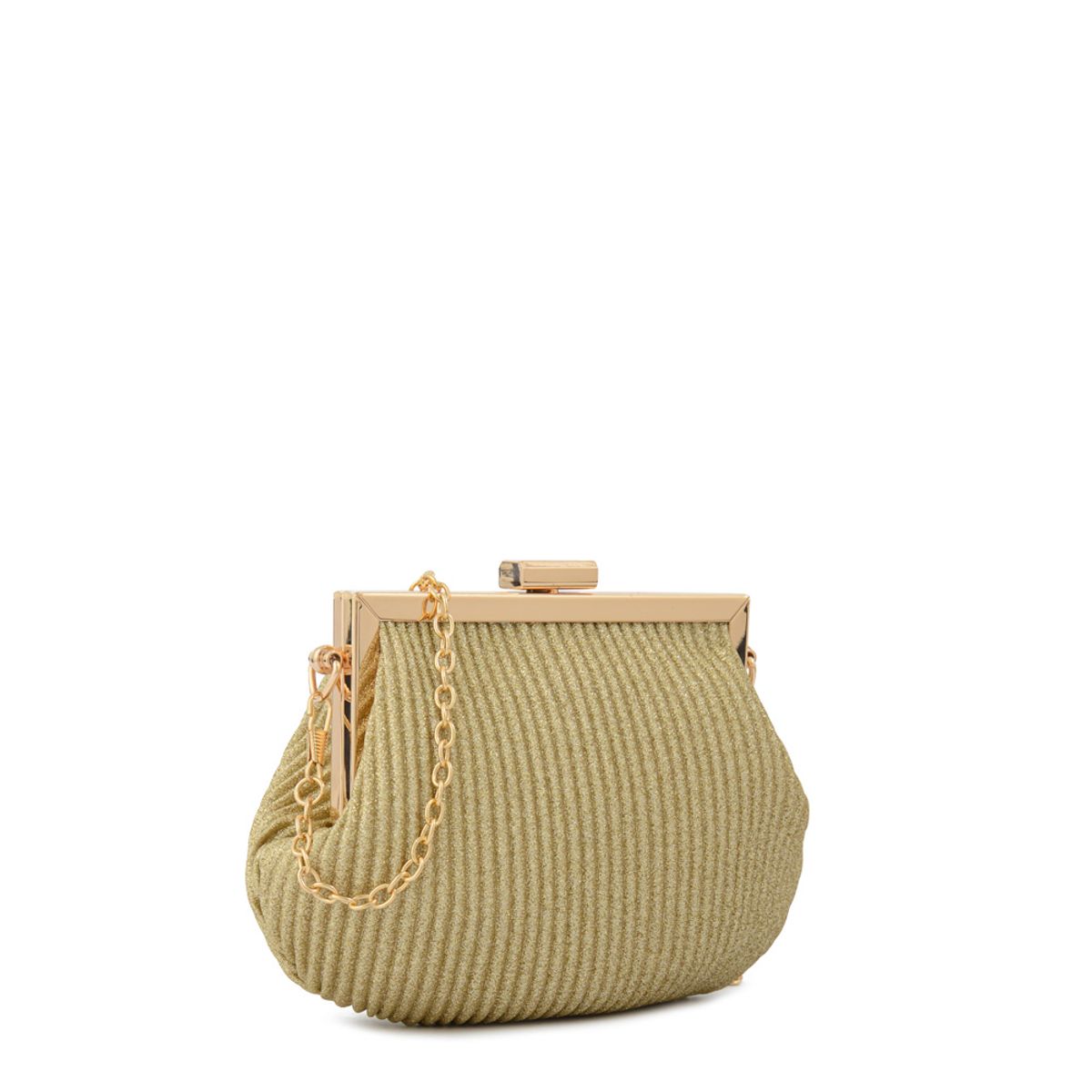 AMPHORA - Cartera fiesta doris pequeña dorado claro