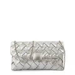 AMPHORA - Cartera fiesta morieta pequeña plateado