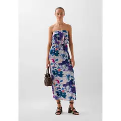 SCALPERS - VESTIDO BANDEAU PRINT FLUIDO