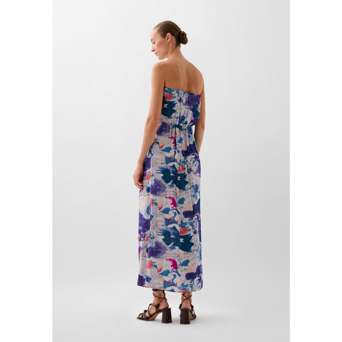 SCALPERS - VESTIDO BANDEAU PRINT FLUIDO