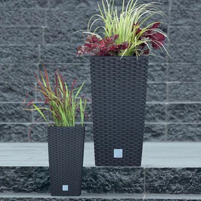 Imagen 2 del producto Macetero alto cuadrado Rato 22,5 x 42 cm mocca