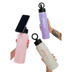 GENERICO - Botella de agua Tripode con Iman - Magsafe 750ml LILA- PURPURA