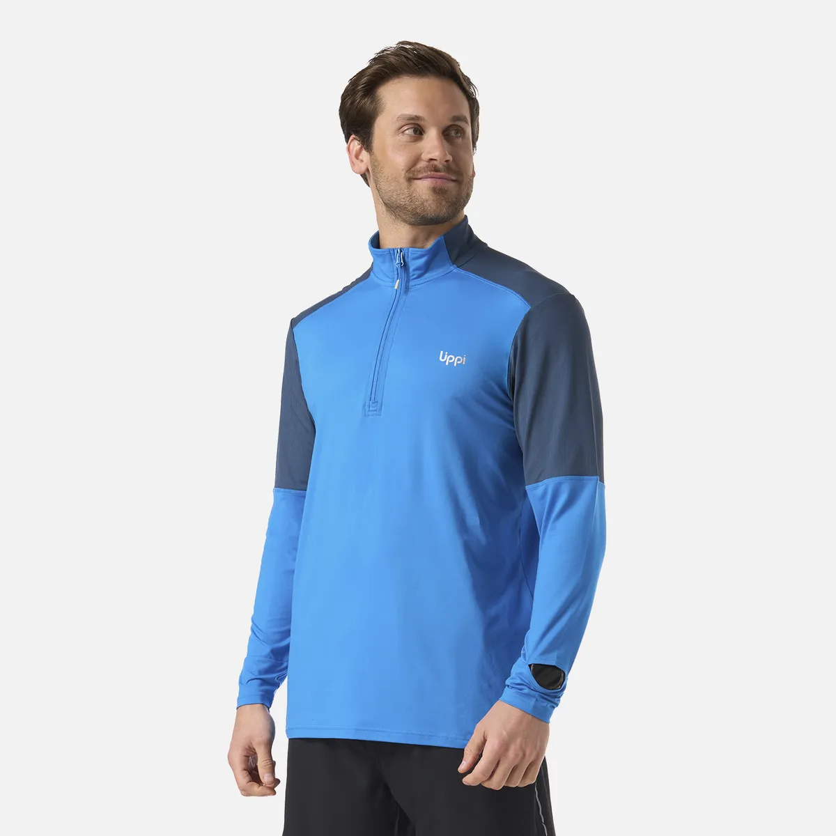 LIPPI - Polerón Hombre Puerto Trucco 1/4 Zip Azulino Lippi